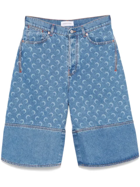 Marine Serre Moonogram-pattern shorts