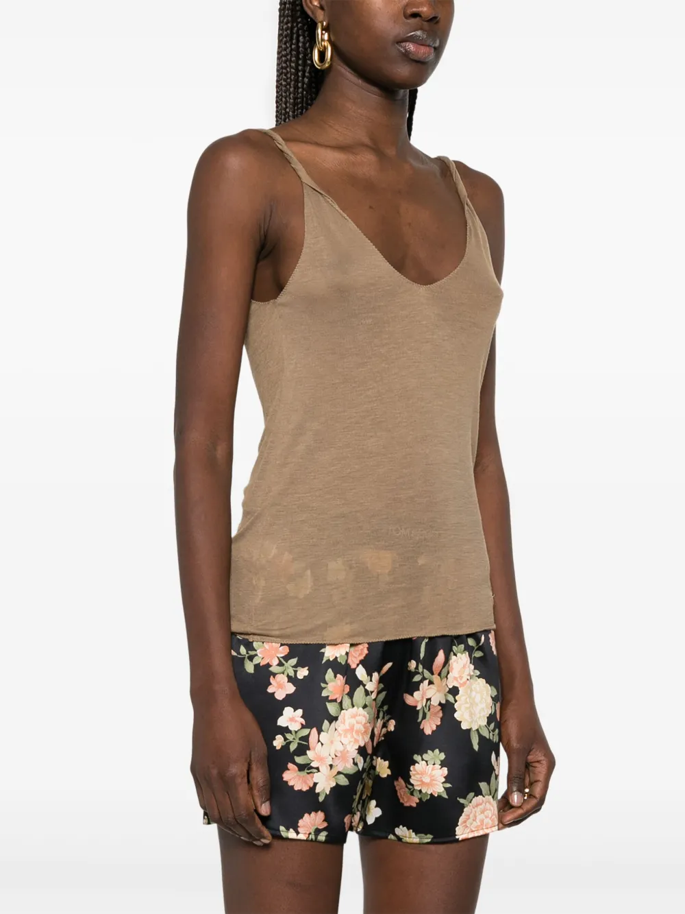 TOM FORD Bamboe tanktop Bruin