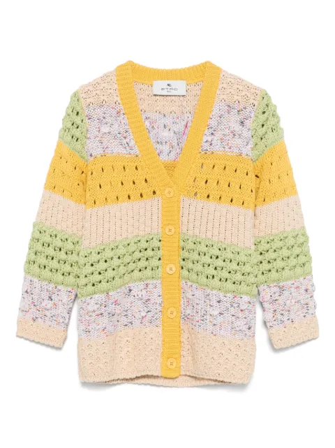 ETRO KIDS cardigan en maille ajouré