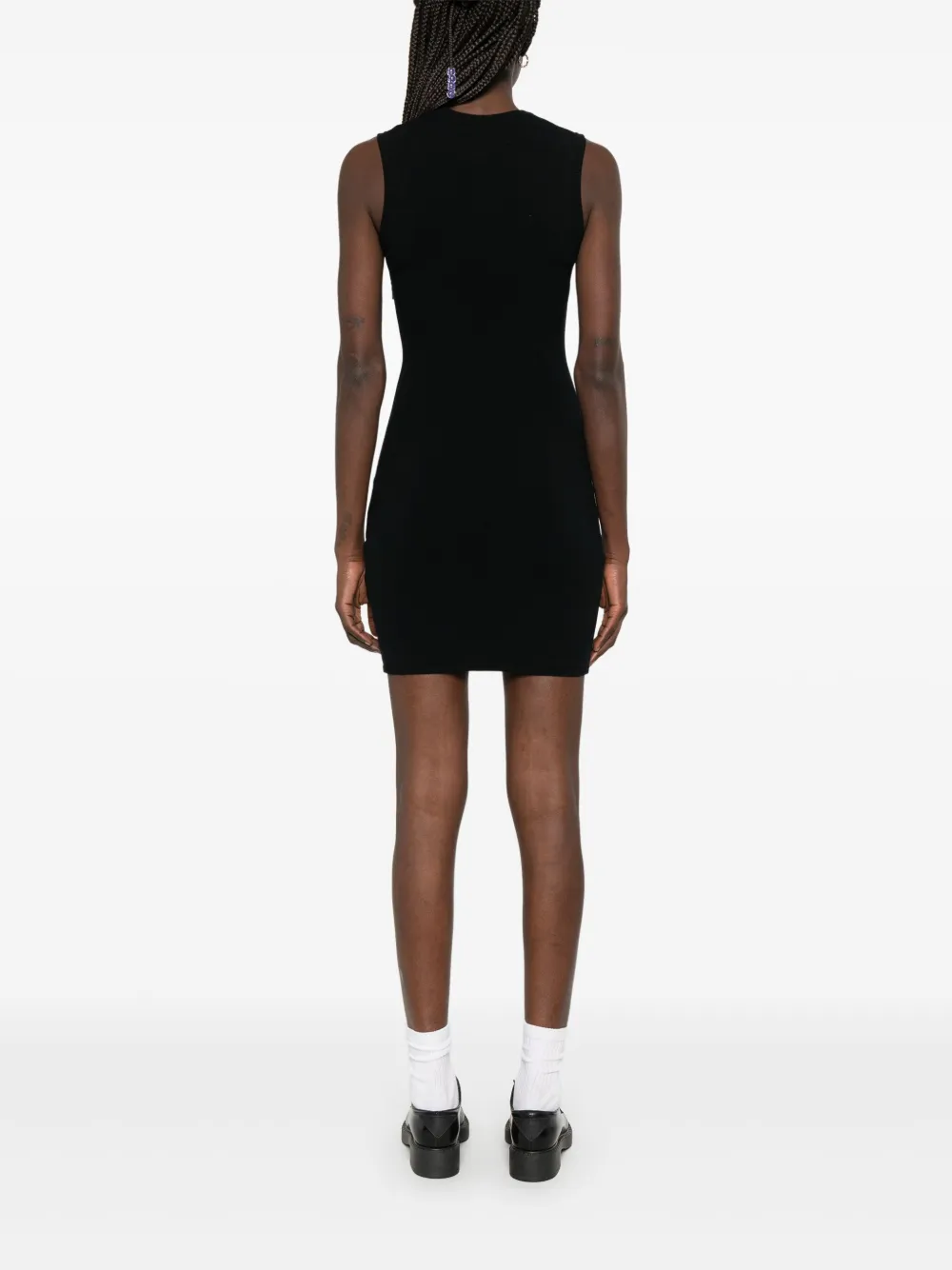 MARINE SERRE CRESCENT MOON-DETAIL MINI DRESS