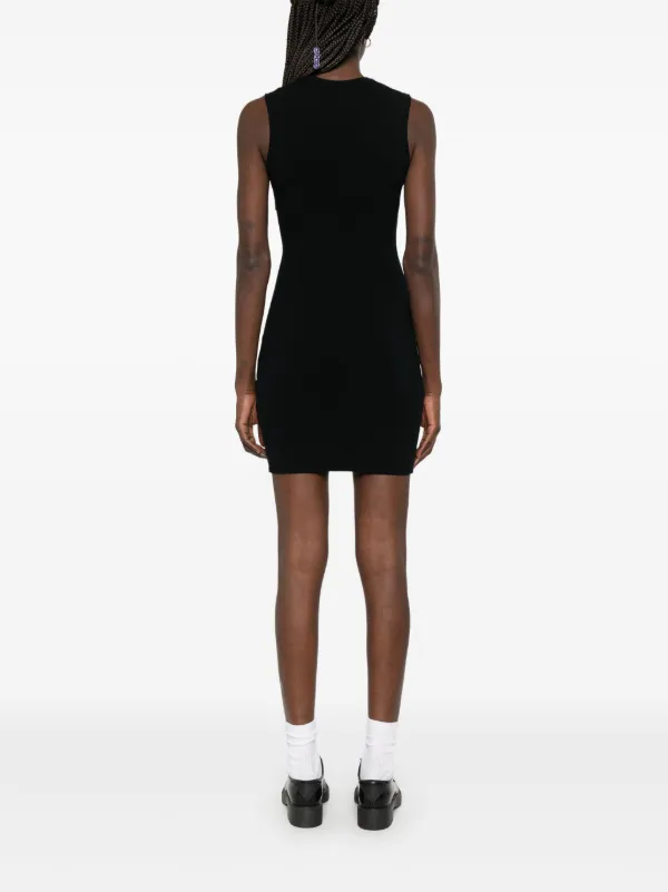 【Marine serre】送料関税込/Crescent Moon-detail Mini Dress Marine Serre Crescent Moon-detail Mini Dress | Black | FARFETCH