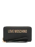 Love Moschino logo-lettering wallet - Black