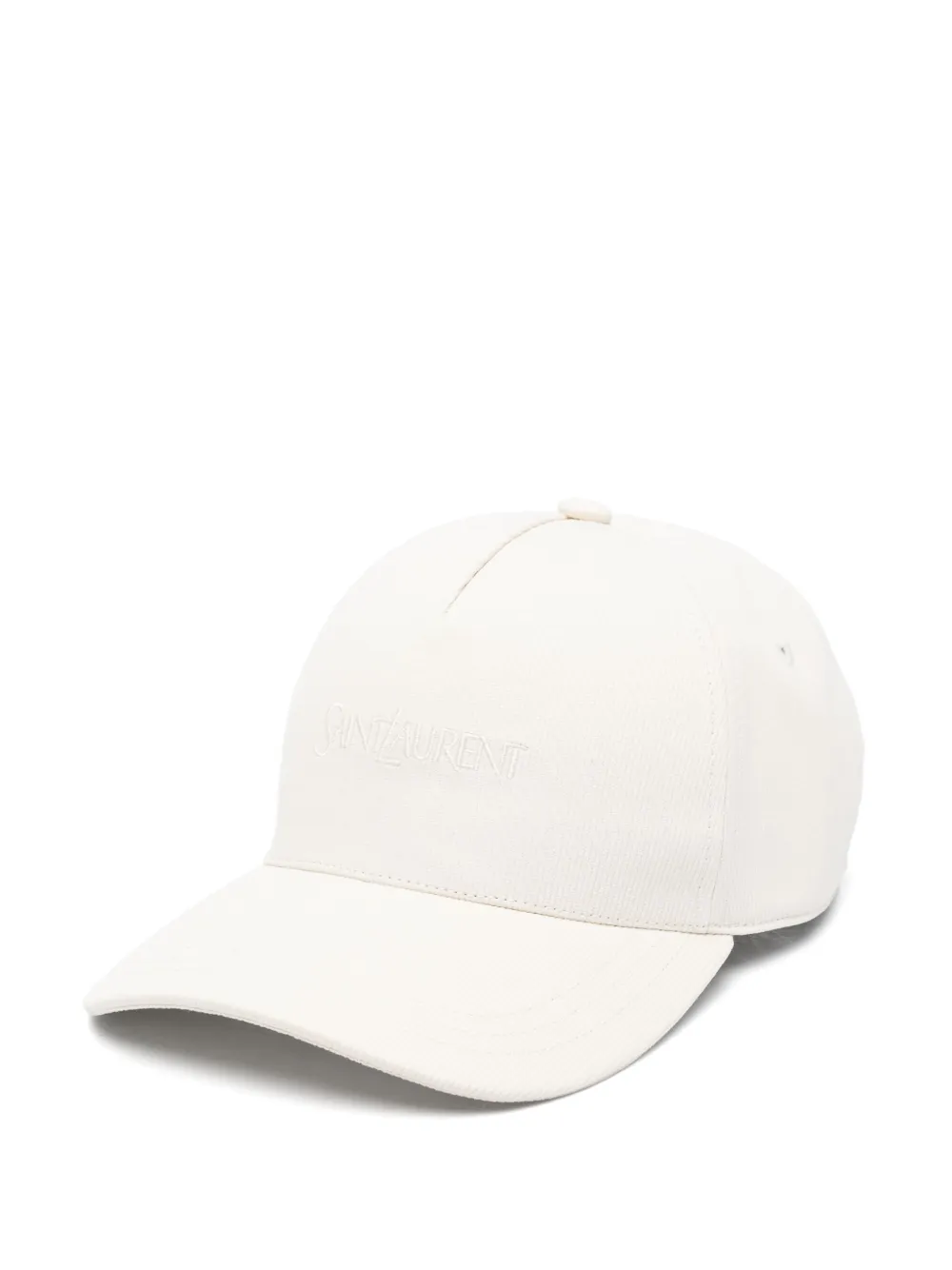 Saint Laurent logo-embroidered corduroy cap | Neutrals | Image 1