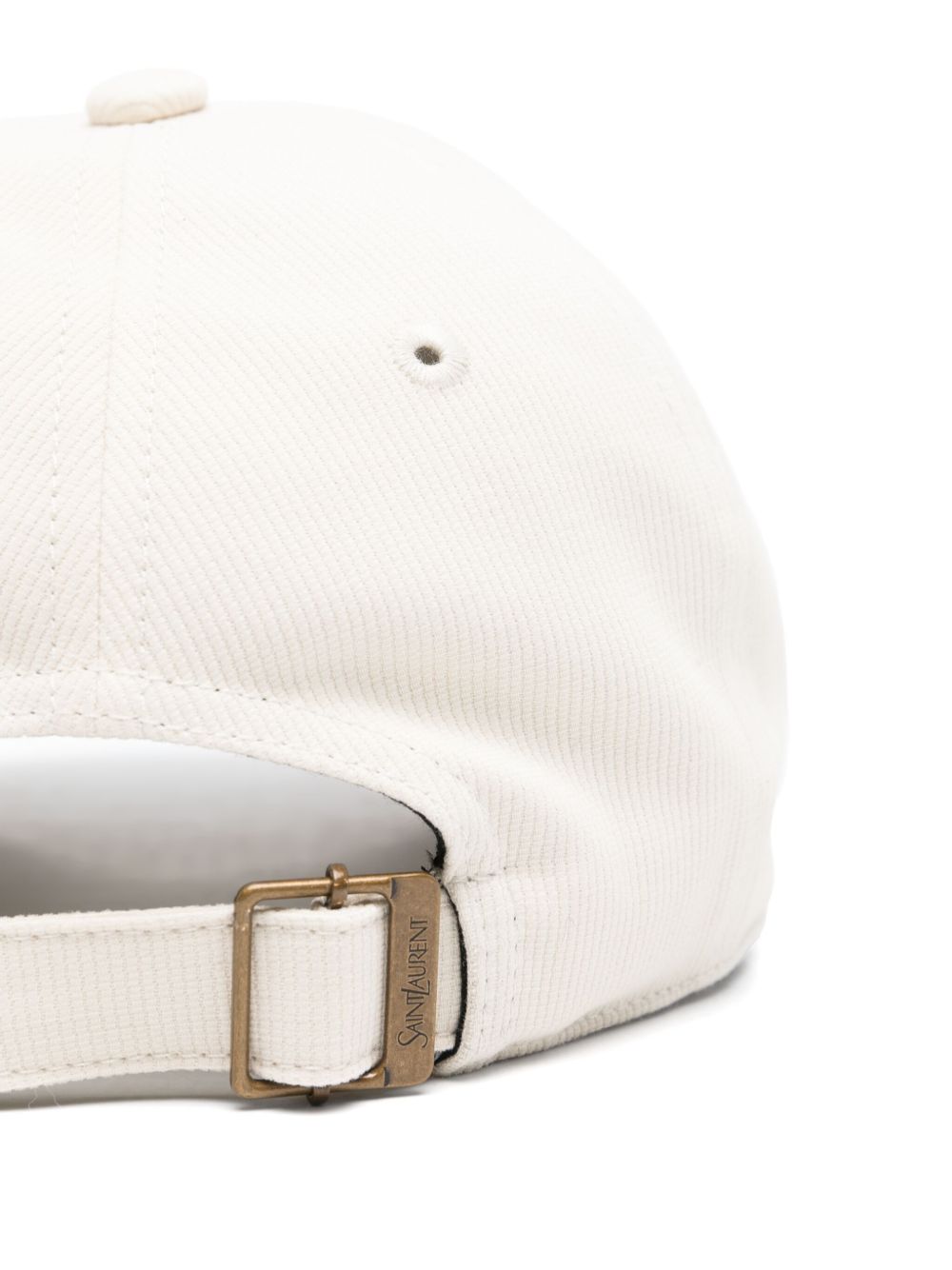 Saint Laurent logo-embroidered corduroy cap - Beige