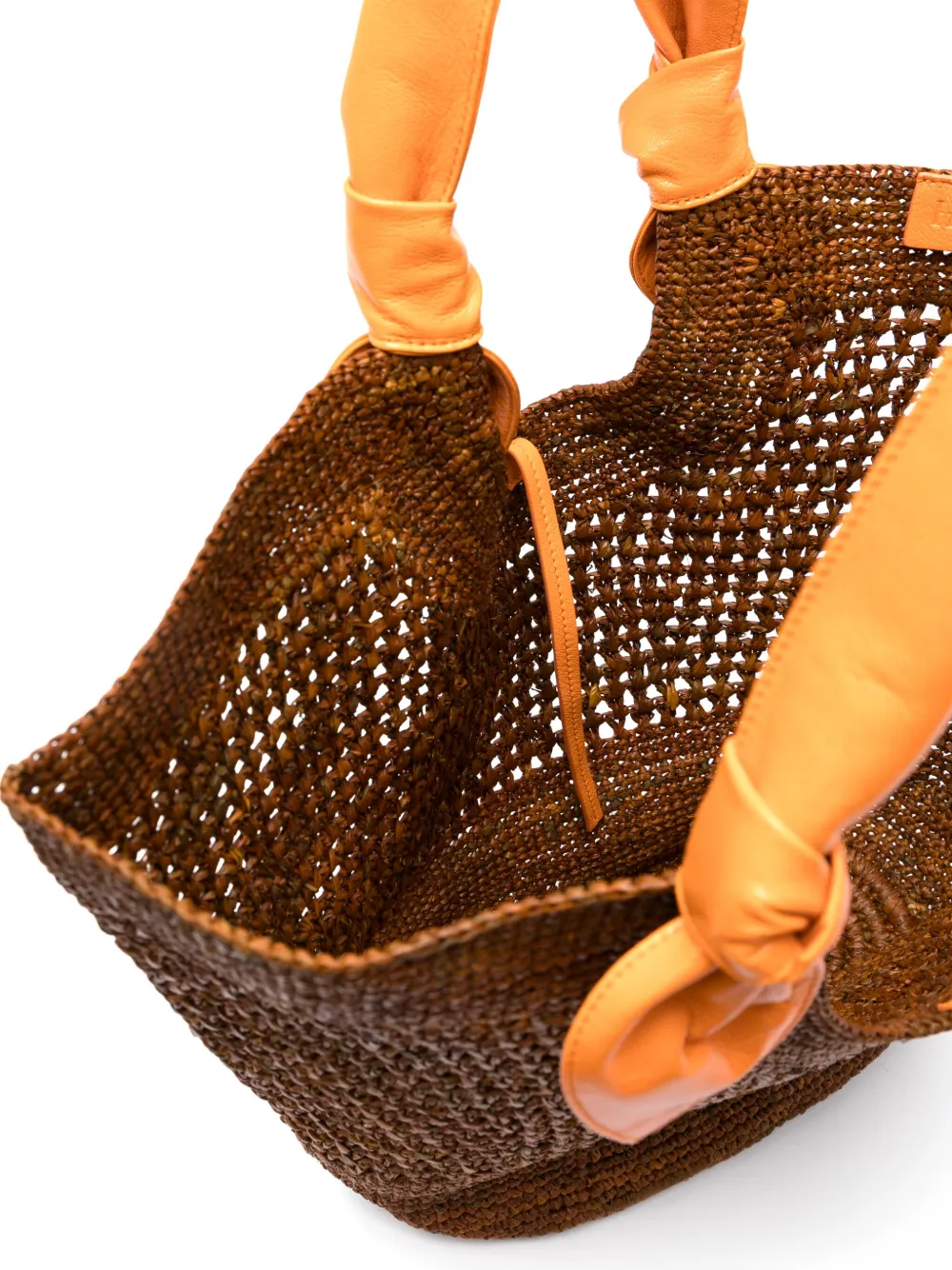 Hereu Rieten shopper Bruin