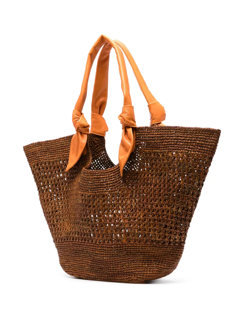 Hereu Rieten shopper Bruin