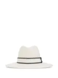 Brunello Cucinelli straw fedora hat - White