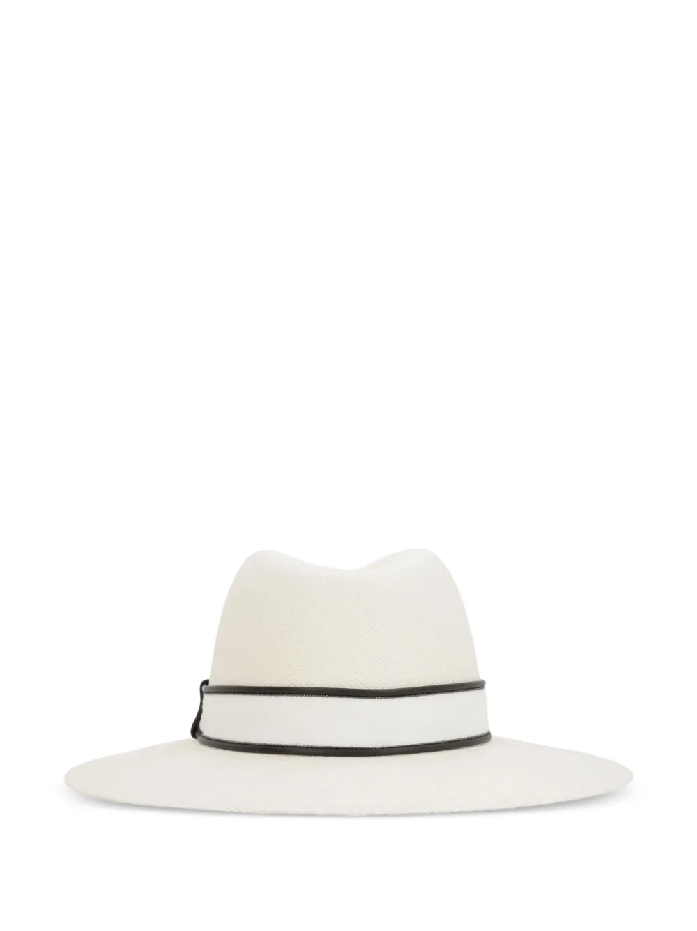 Brunello Cucinelli Rieten fedora Wit