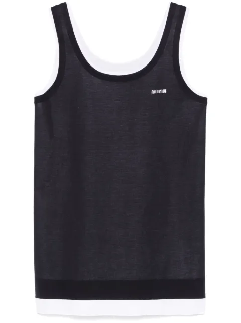 Miu Miu knitted poplin mini dress