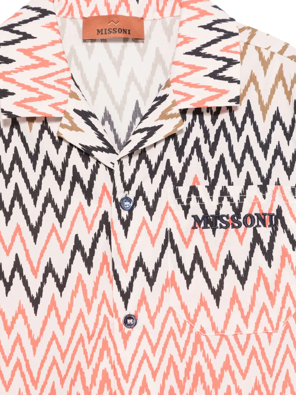 Missoni Kids Shirt met geborduurd logo Roze