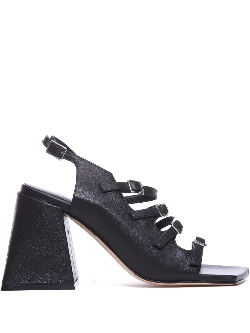 Vic Matie 100mm leather sandals Black