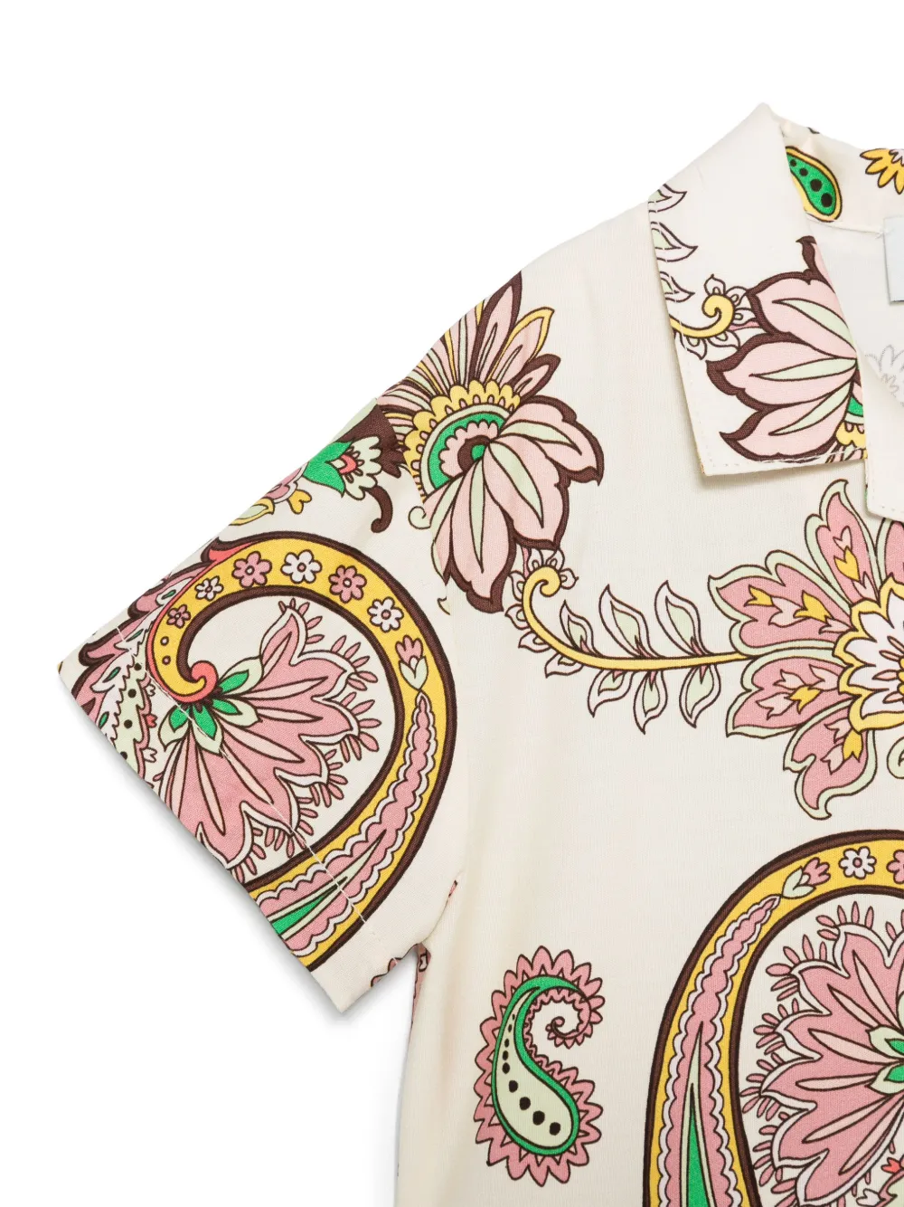 ETRO KIDS Shirt met paisley-print Beige