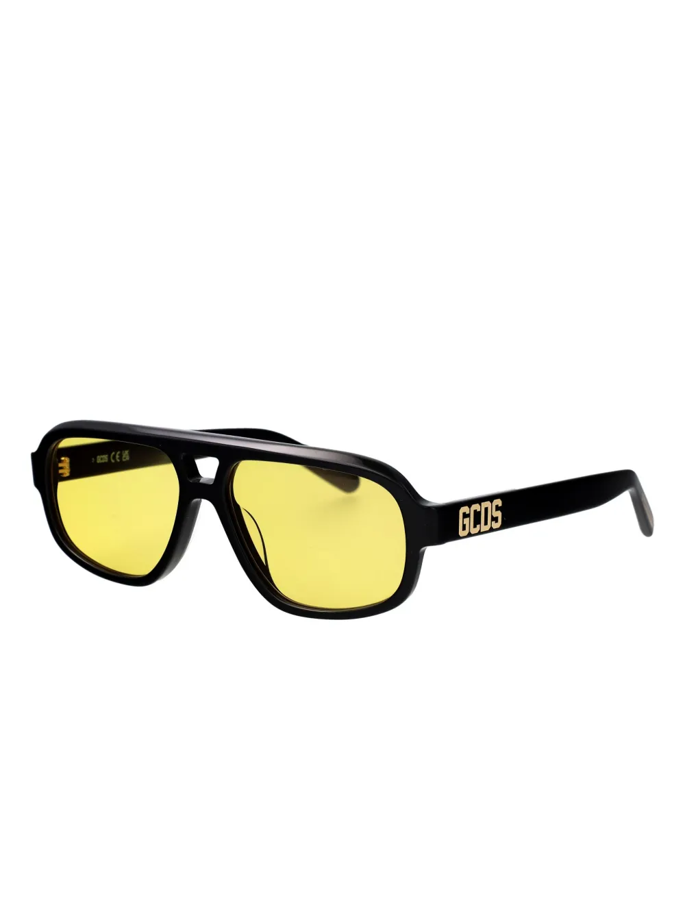 GCDS logo-lettering sunglasses - Zwart