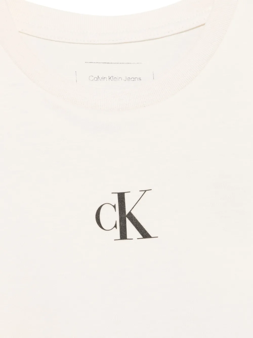 Calvin Klein Kids T-shirt met logoprint Beige