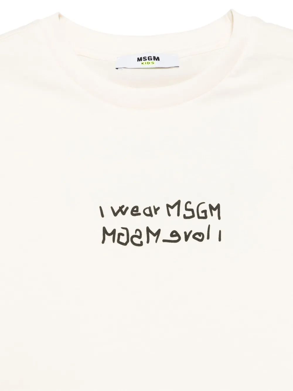 MSGM Kids T-shirt met logoprint Beige