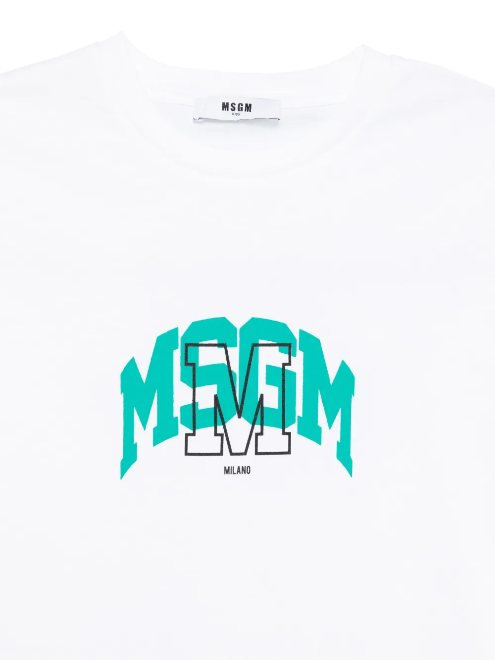 MSGM Kids T-shirt met logoprint Wit
