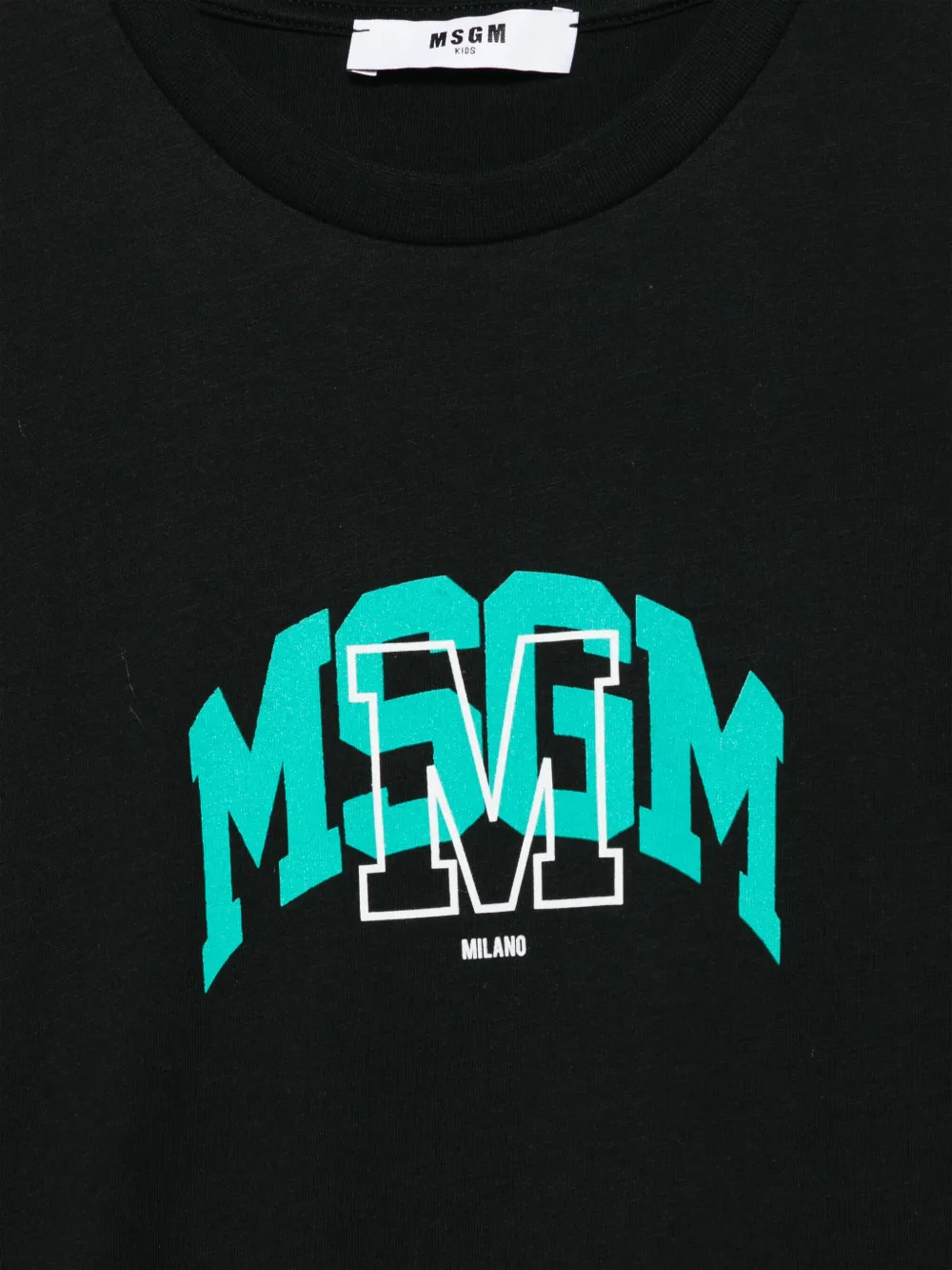 MSGM Kids T-shirt met logoprint Zwart
