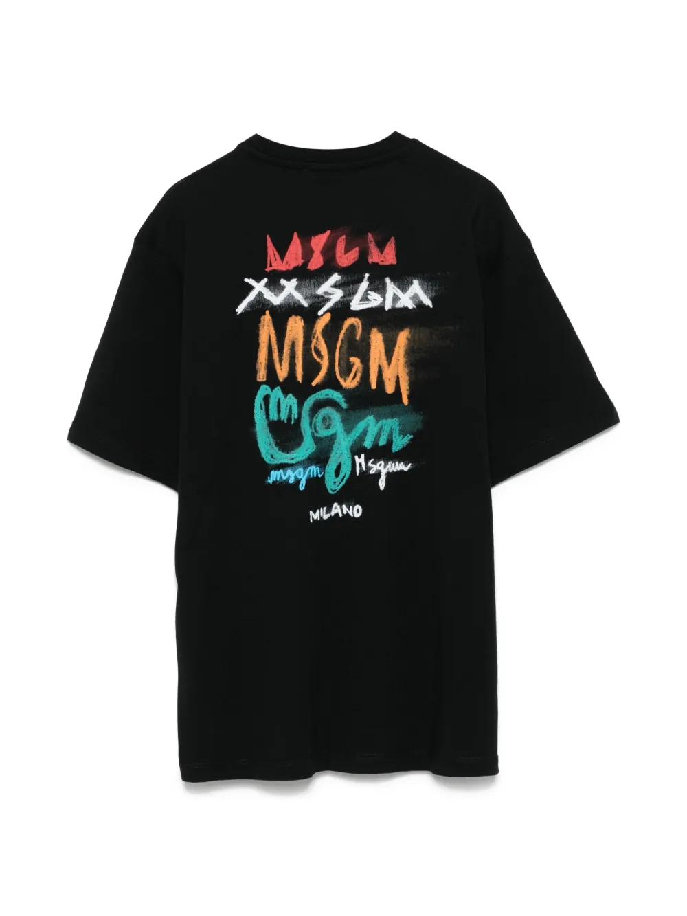 MSGM Kids T-shirt met logoprint - Zwart