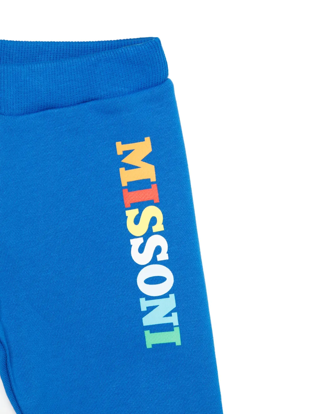 Missoni Kids Trainingsbroek met logoprint Blauw