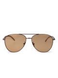 Giorgio Armani navigator-frame sunglasses - Brown