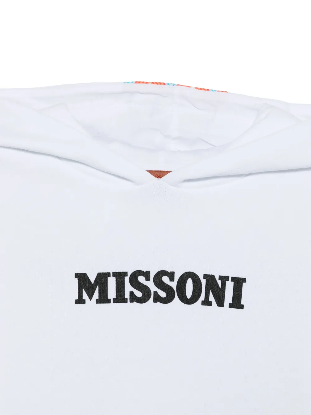 Missoni Kids Hoodie met logoprint Wit