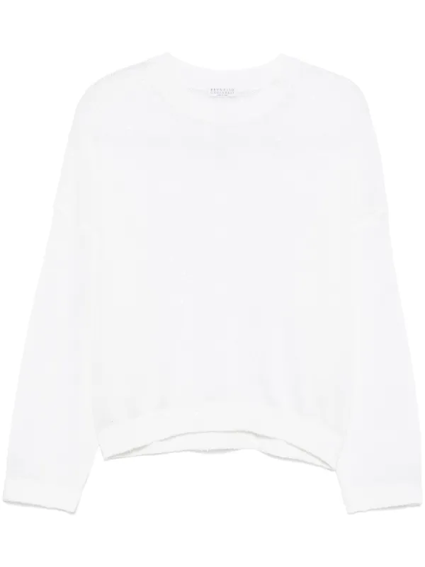 Brunello Cucinelli スパンコール セーター | ホワイト | FARFETCH JP