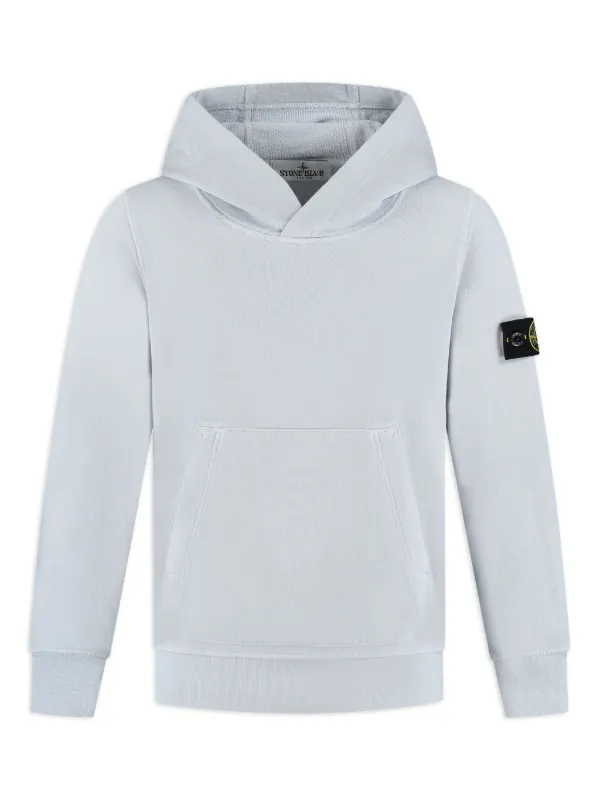 Stone Island Junior Compass-motif Hoodie Blue FARFETCH EG