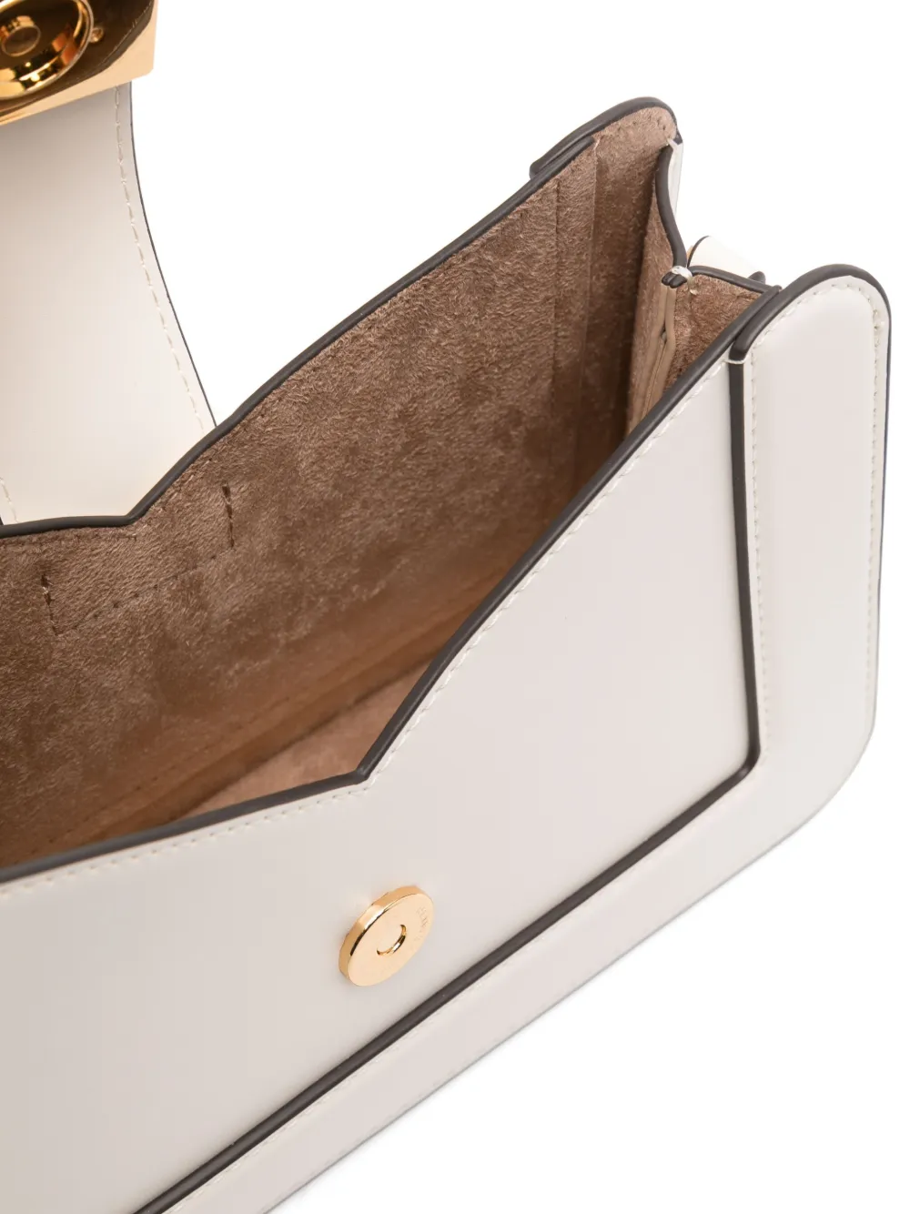 Shop Elisabetta Franchi Logo-plaque Crossbody Bag In Neutrals
