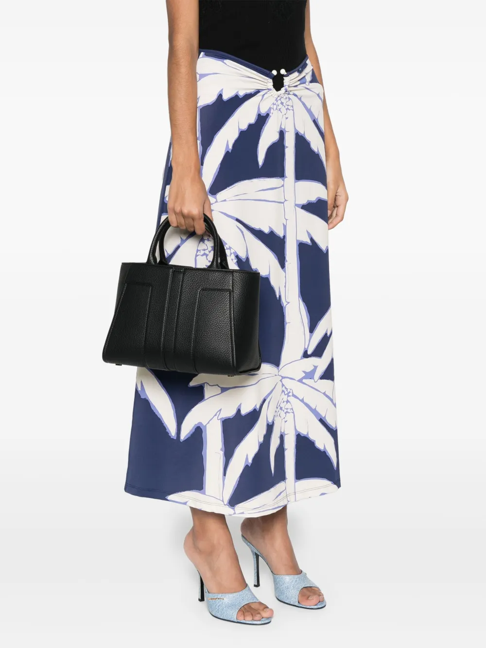 Elisabetta Franchi Shopper met monogram - Zwart