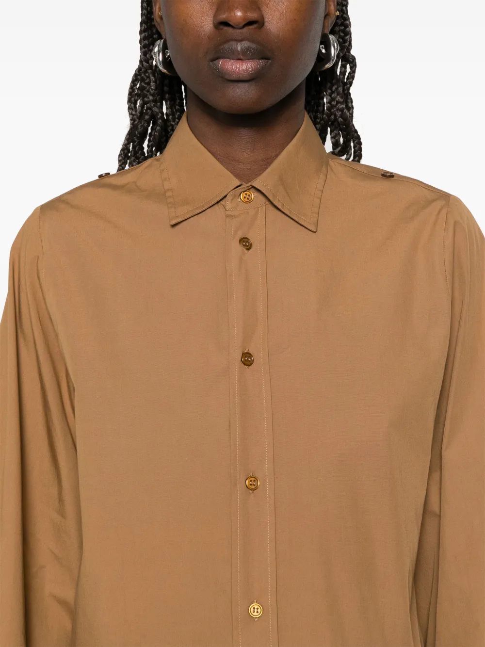MM6 Maison Margiela Katoenen blouse Bruin