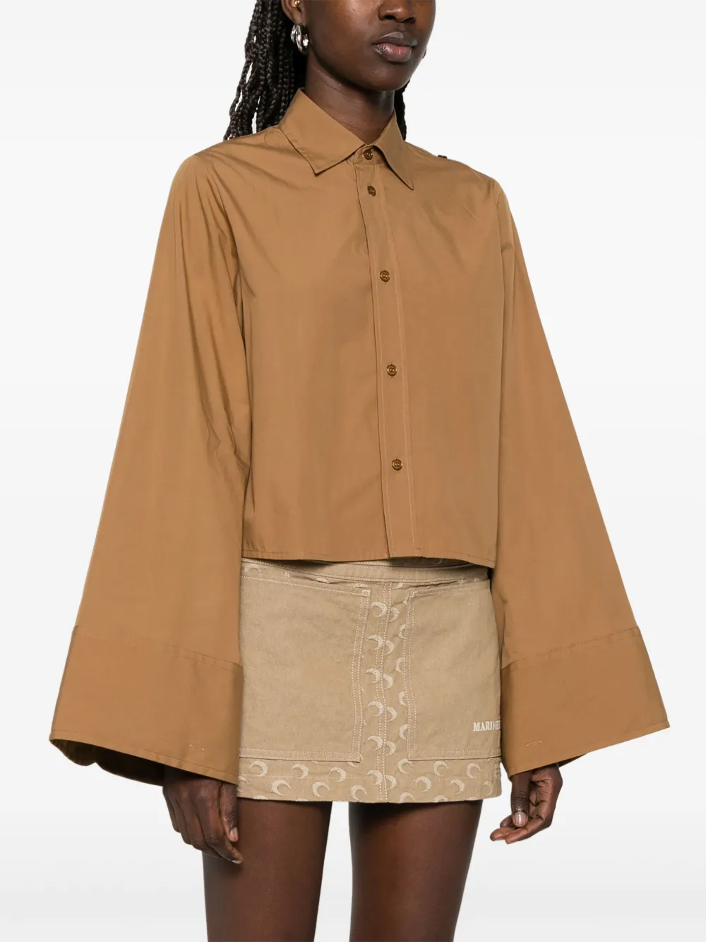 MM6 Maison Margiela Katoenen blouse Bruin