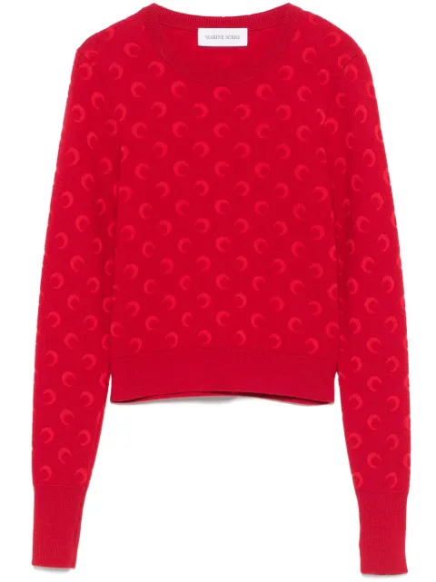 Marine Serre Moon-jacquard sweater