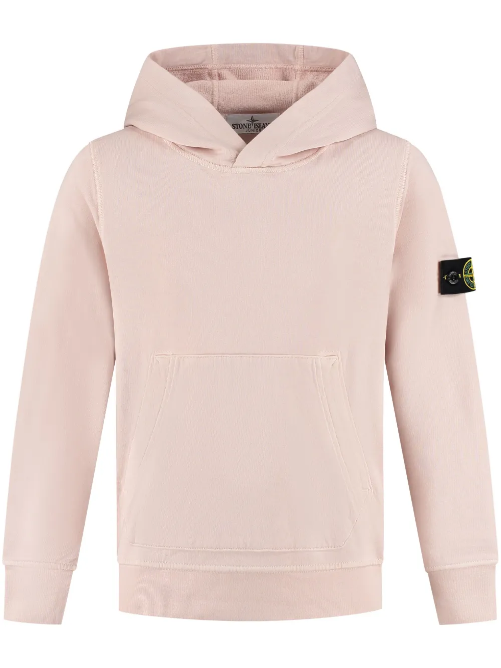 Stone Island Compass-badge Hoodie In Pink