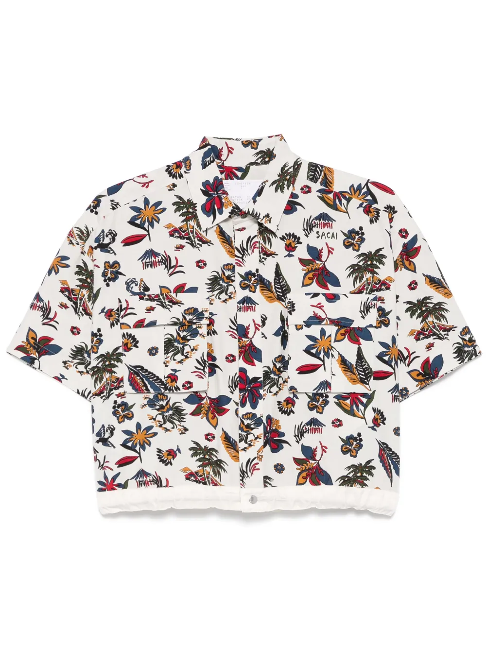 Sacai Blouse met bloemenprint Grijs
