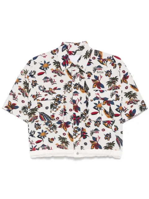 sacai floral-print shirt