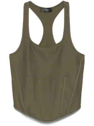 Mugler コルセット タンクトップ | グリーン | FARFETCH JP