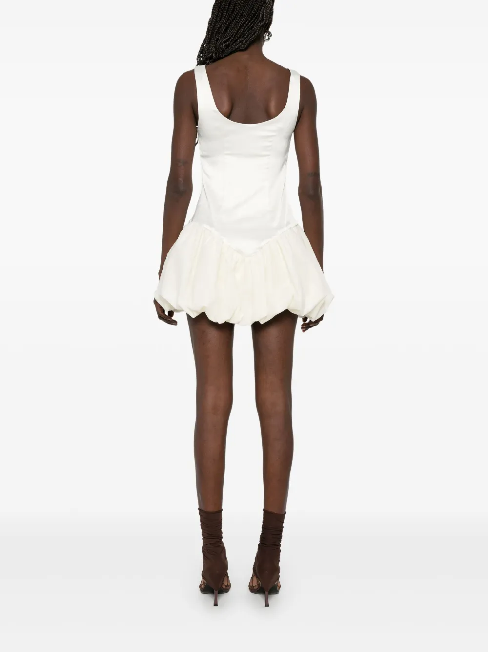 ENTIRE STUDIOS Mini-jurk met tulen lip Beige