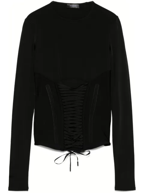 Mugler lace-up top