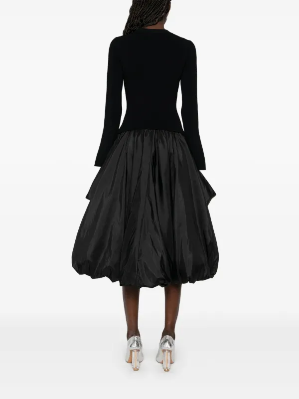 designer floral midi dress DOLCE & GABBANA | FLOWER BOUQUET COTTON MIDI DRESS