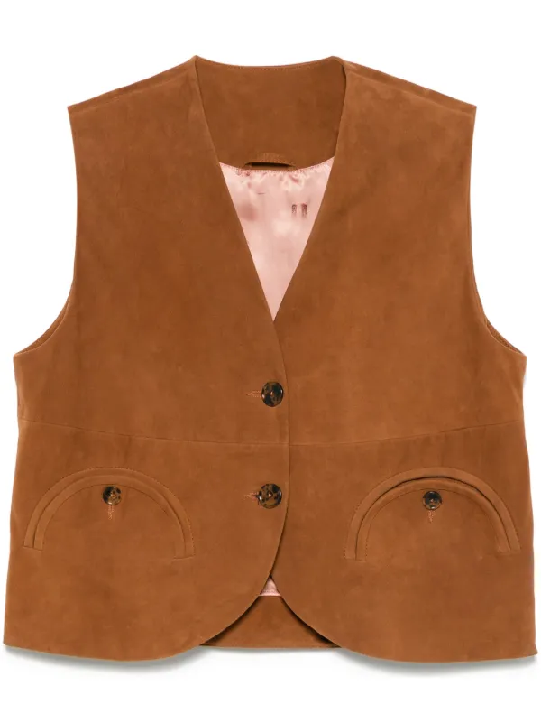 BLAZÉ Milano Gliss Gilet in Brown