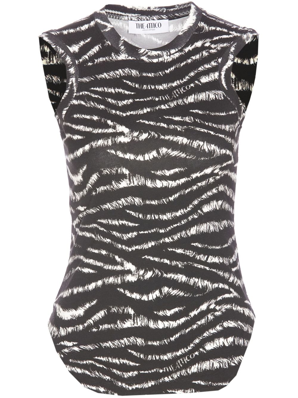 The Attico zebra-print top - Black