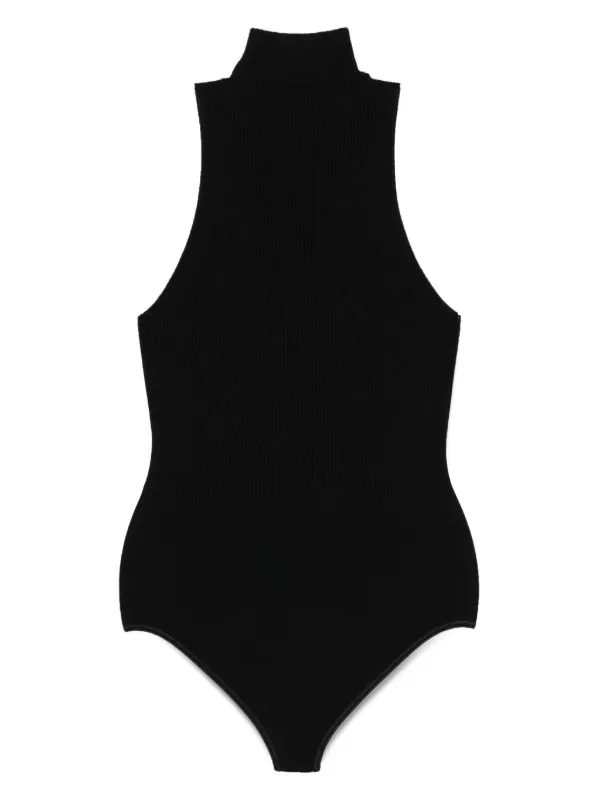 最終お値下げです。ALAIA 長袖ボディスーツ ALAÏA | SECOND-SKIN KNIT OFF-SHOULDER BODYSUIT