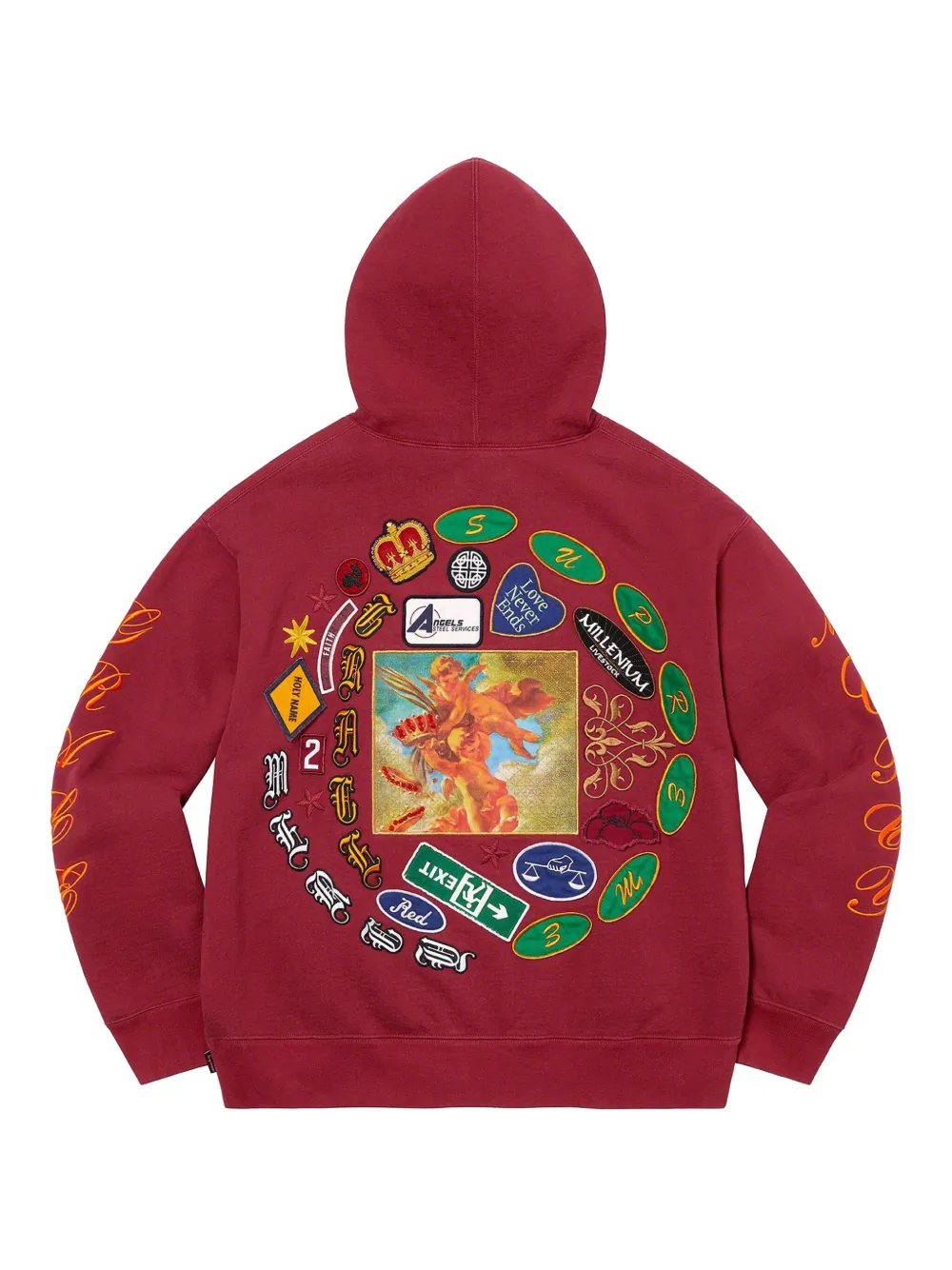 Supreme Patches Spiral hoodie - Rood