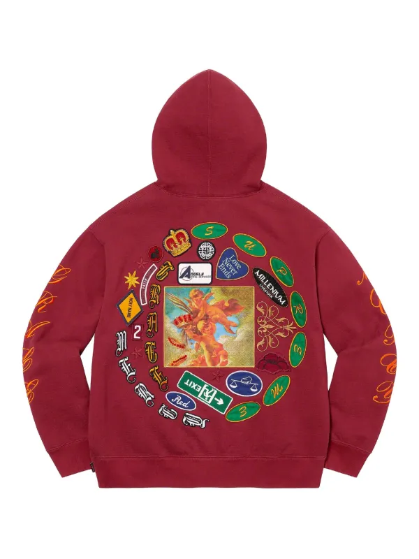 Supreme Patches Spiral Hoodie | Red | FARFETCH