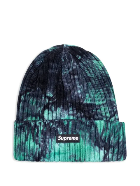 Supreme "SS 24 Splatter Green" overdyed beanie 