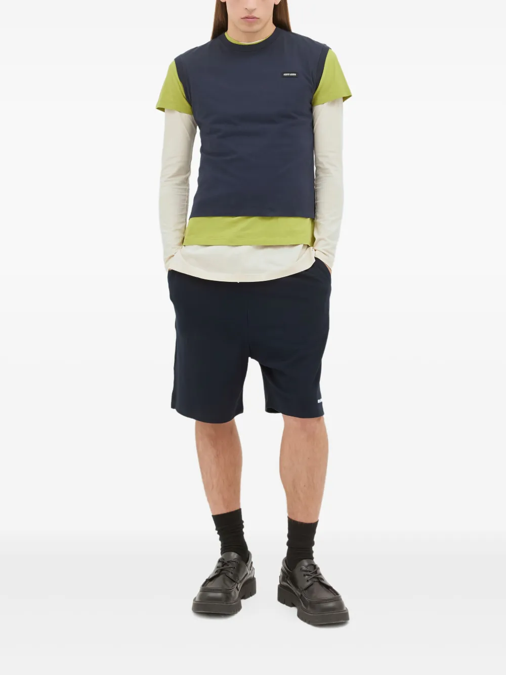 Miu Shorts met logoprint Blauw