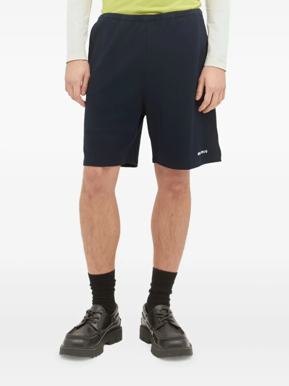 Miu Shorts met logoprint Blauw