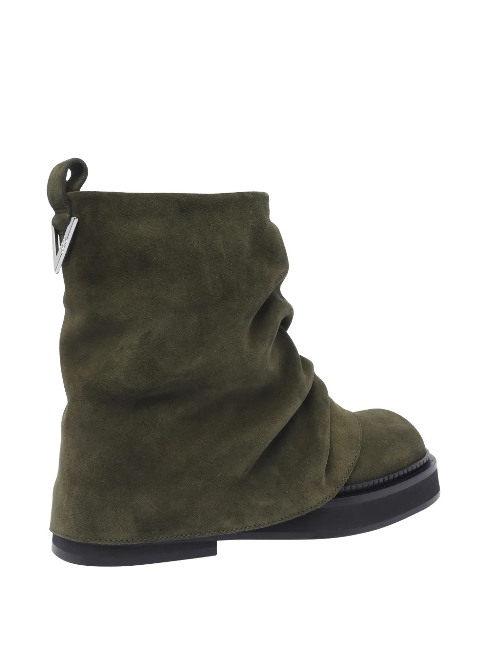 The Attico logo-plaque boots Green