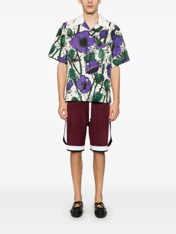 Wales Bonner floral-print Shirt | Purple | FARFETCH
