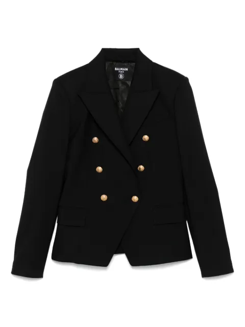 Balmain Kids logo embossed-buttons blazer